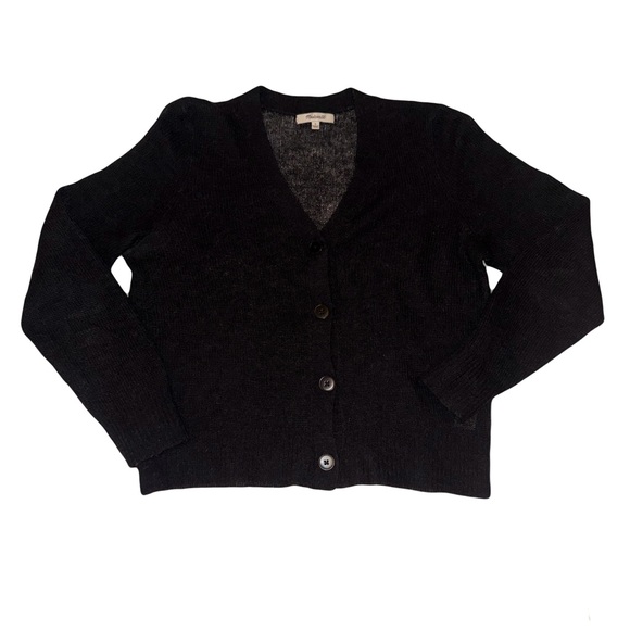 Madewell Sweaters - Madewell Ultra Lightweight Alpaca-Blend V-Neck Cardigan Small Black Orig $90